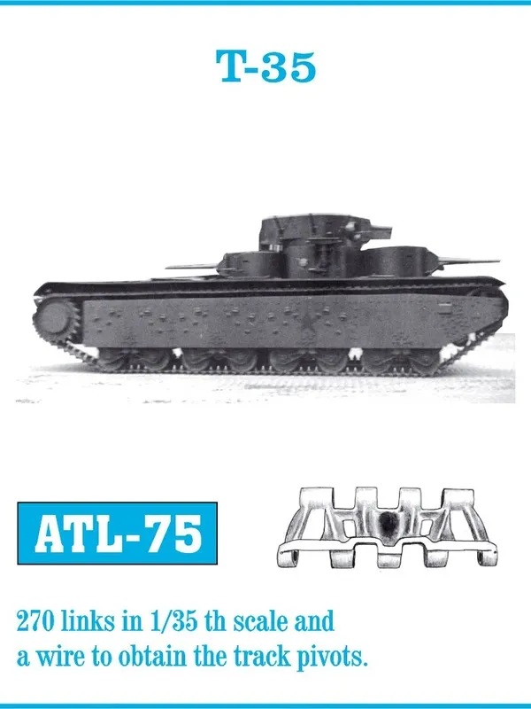 Friulmodel ATL-075 T-35 kovové pásy 1/35 270 článků