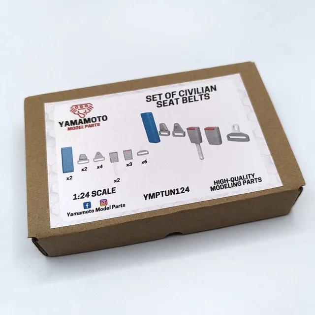 Yamamoto Model Parts Set of Civilian Seat Belts pásy 3D tisk
