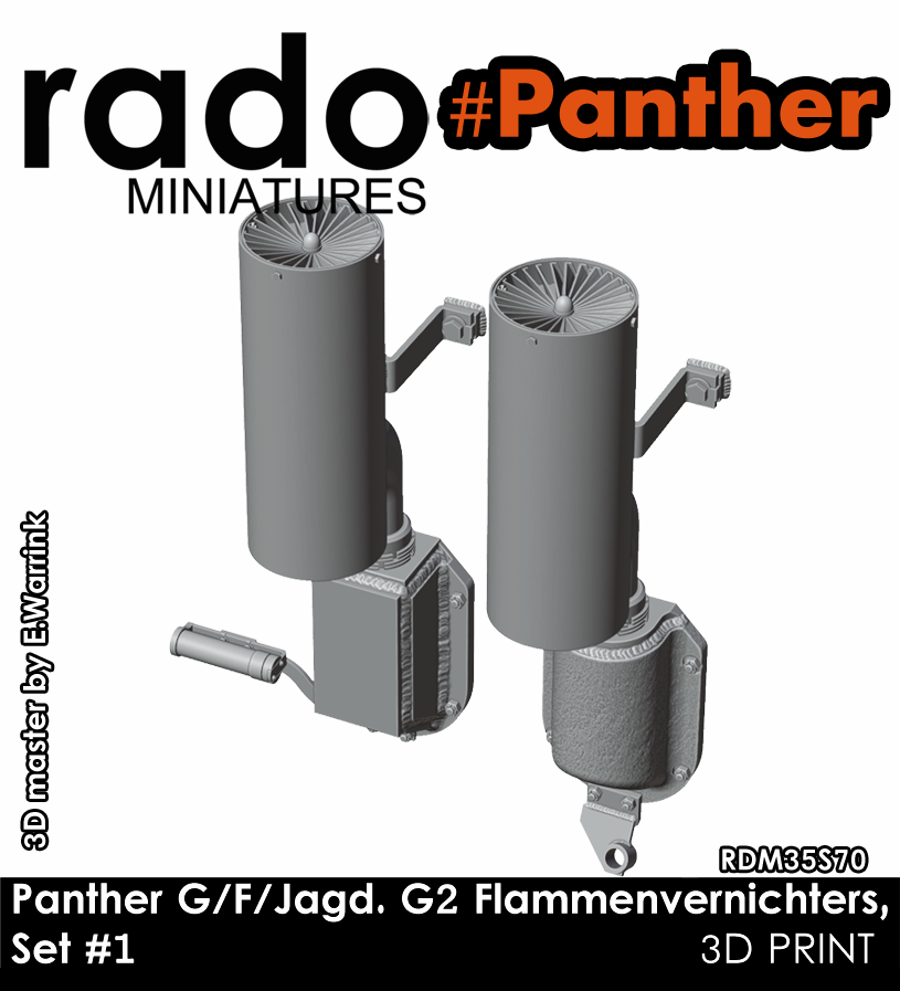 Rado Miniatures RDM35S70 výfuky Panther bez krytu