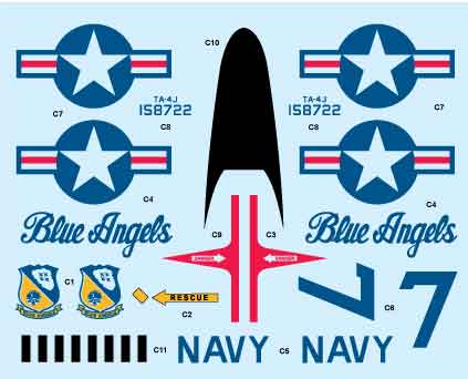 CAM Decals MILSPEC MS 32-001 obtisky 1/32 TA-4J Casper