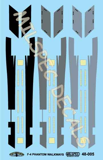 CAM Decals Milspec MS 48-005 obtisky 1/48 F-4 Phantom chodníčky