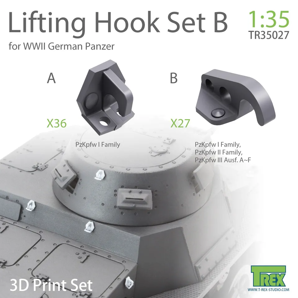 T-Rex Studio TR35027 Lifting Hook háky 1/35 sada B německé
