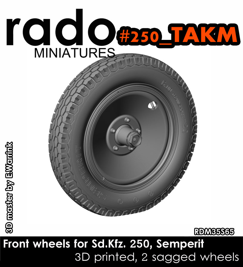Rado Miniatures RDM35S65 přední kola Sd.Kfz.250 1/35