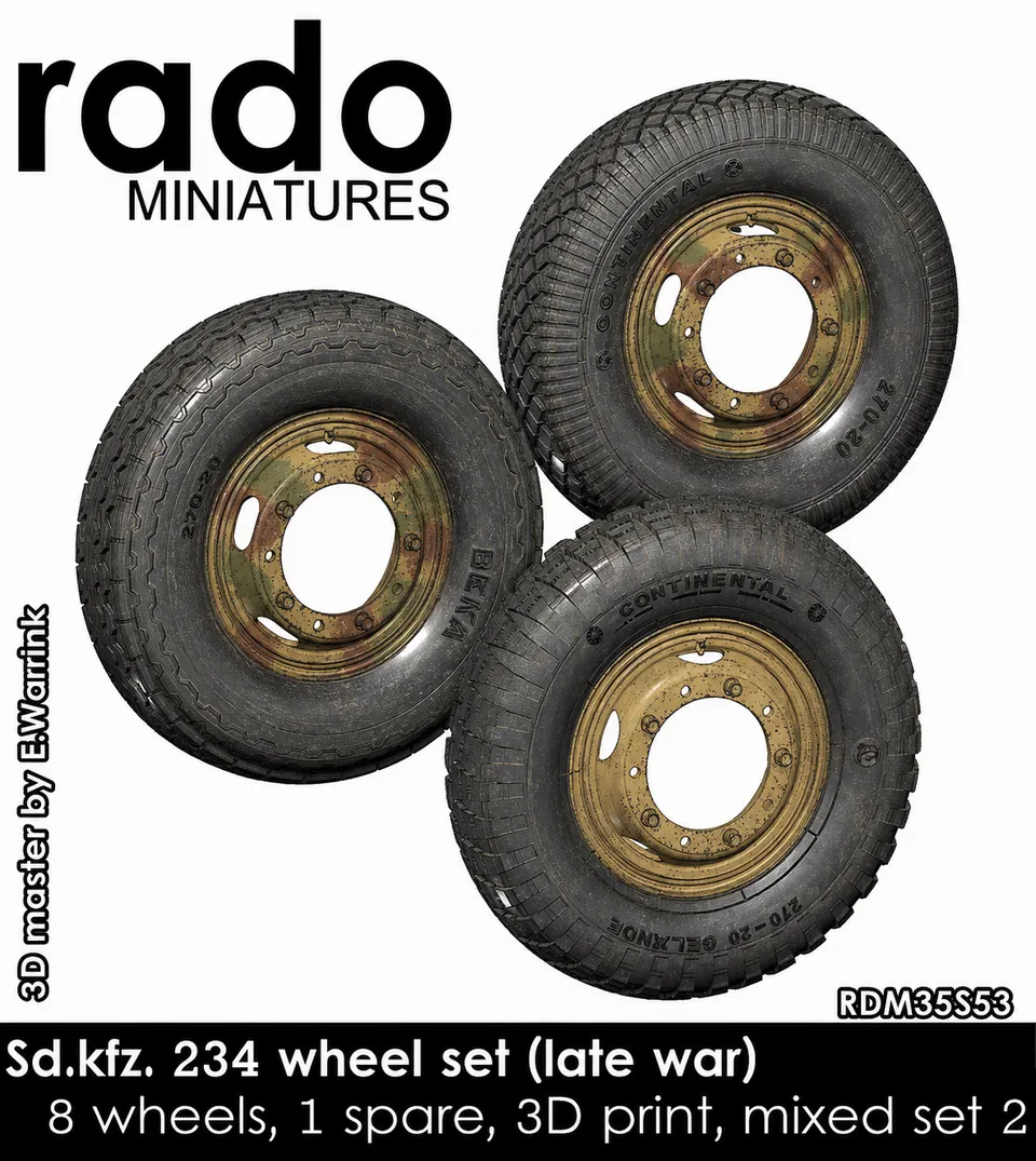 Rado Miniatures RDM35S53 kola 1/35 Sd.Kfz.234 9 ks