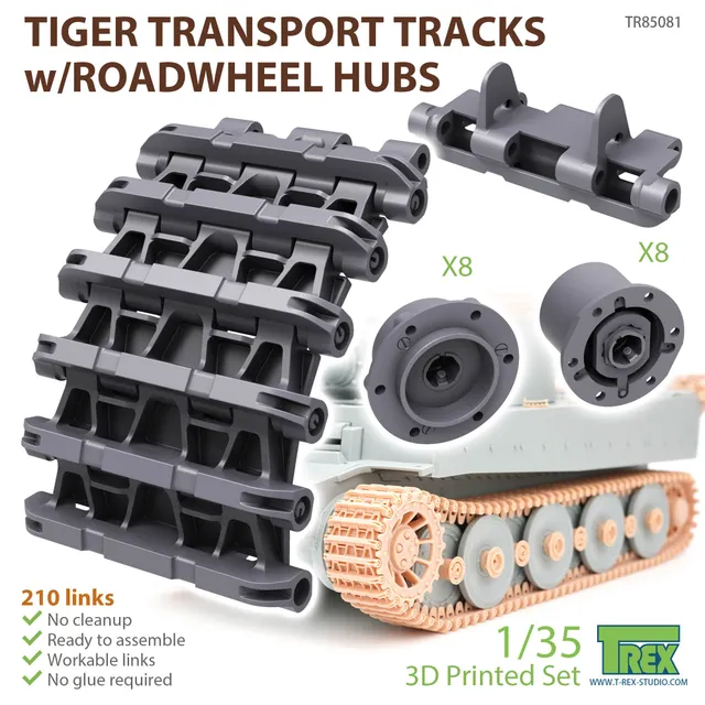 T-Rex Studio TR85081 transportní pásy 1/35 Tiger I s náboji