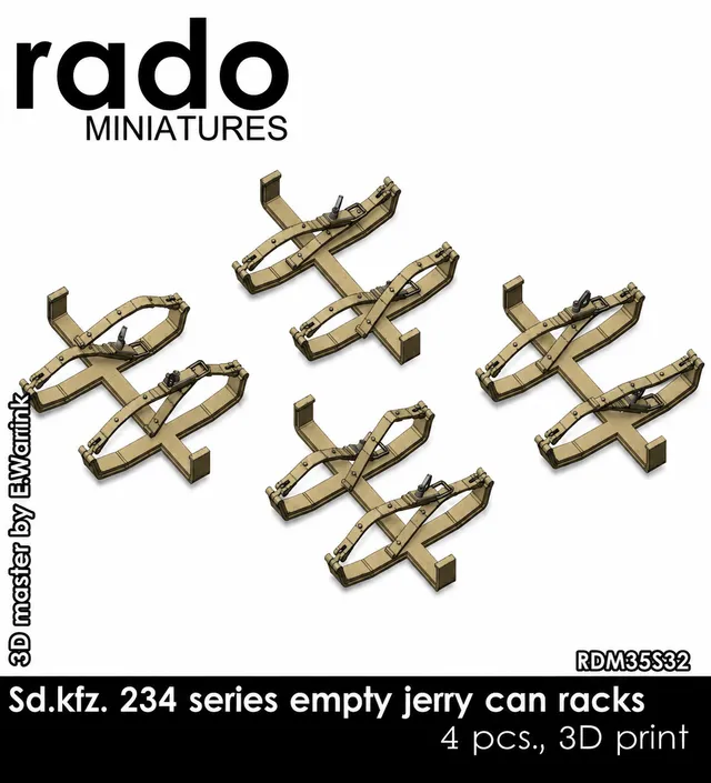 Rado Miniatures RDM35S32 držáky na kanystry 1/35 Sd.Kfz.234