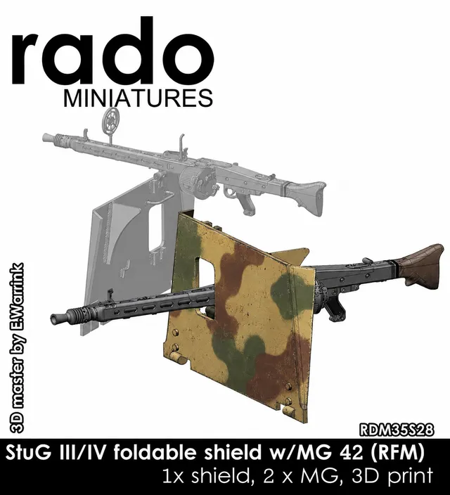 Rado Miniatures RDM35S28 štít s MG 42 1/35 pro StuG RFM