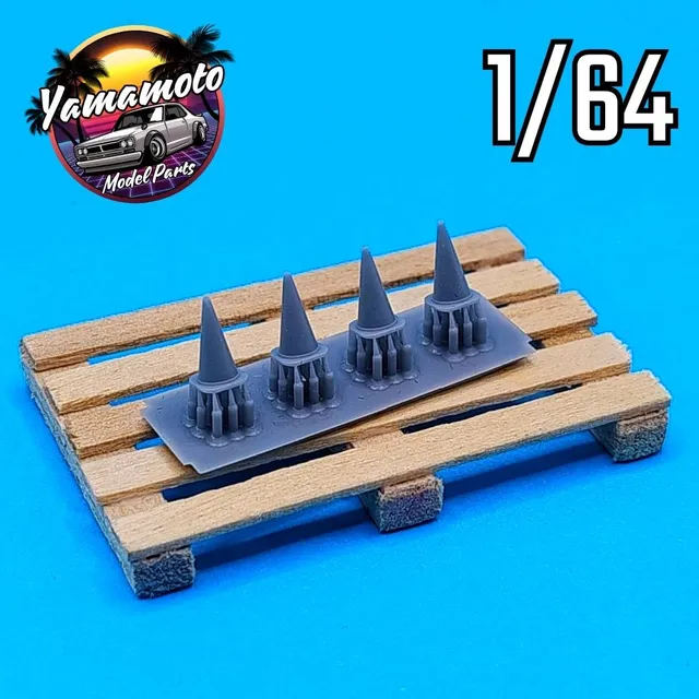 Yamamoto Road Cones Type 2 1/64 dopravní kužely 3D tisk