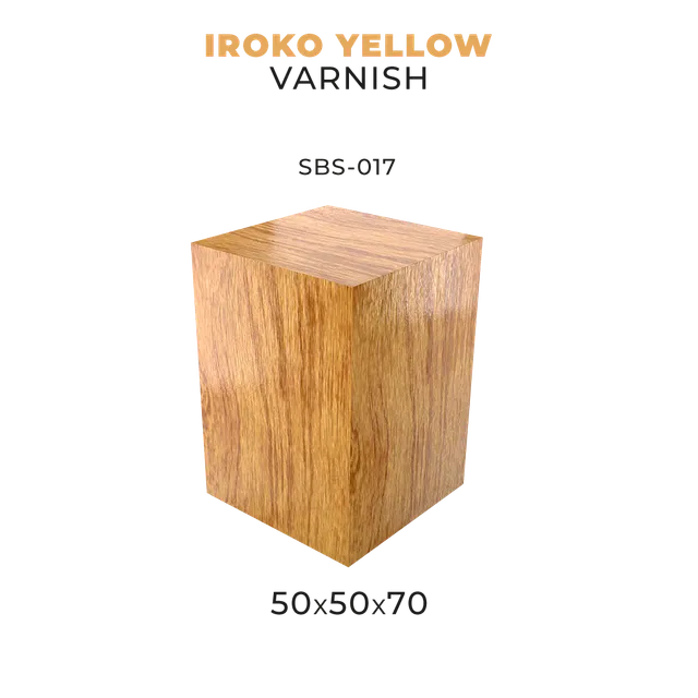 Scale75 Iroko Yellow Varnish podstavec 50x50x70 mm dřevěný