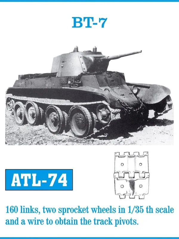 Friulmodel ATL-074 BT-7 kovové pásy 1/35 160 článků