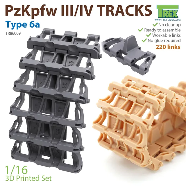 T-Rex Studio TR86009 pásy PzKpfw III/IV Type 6a 1/16