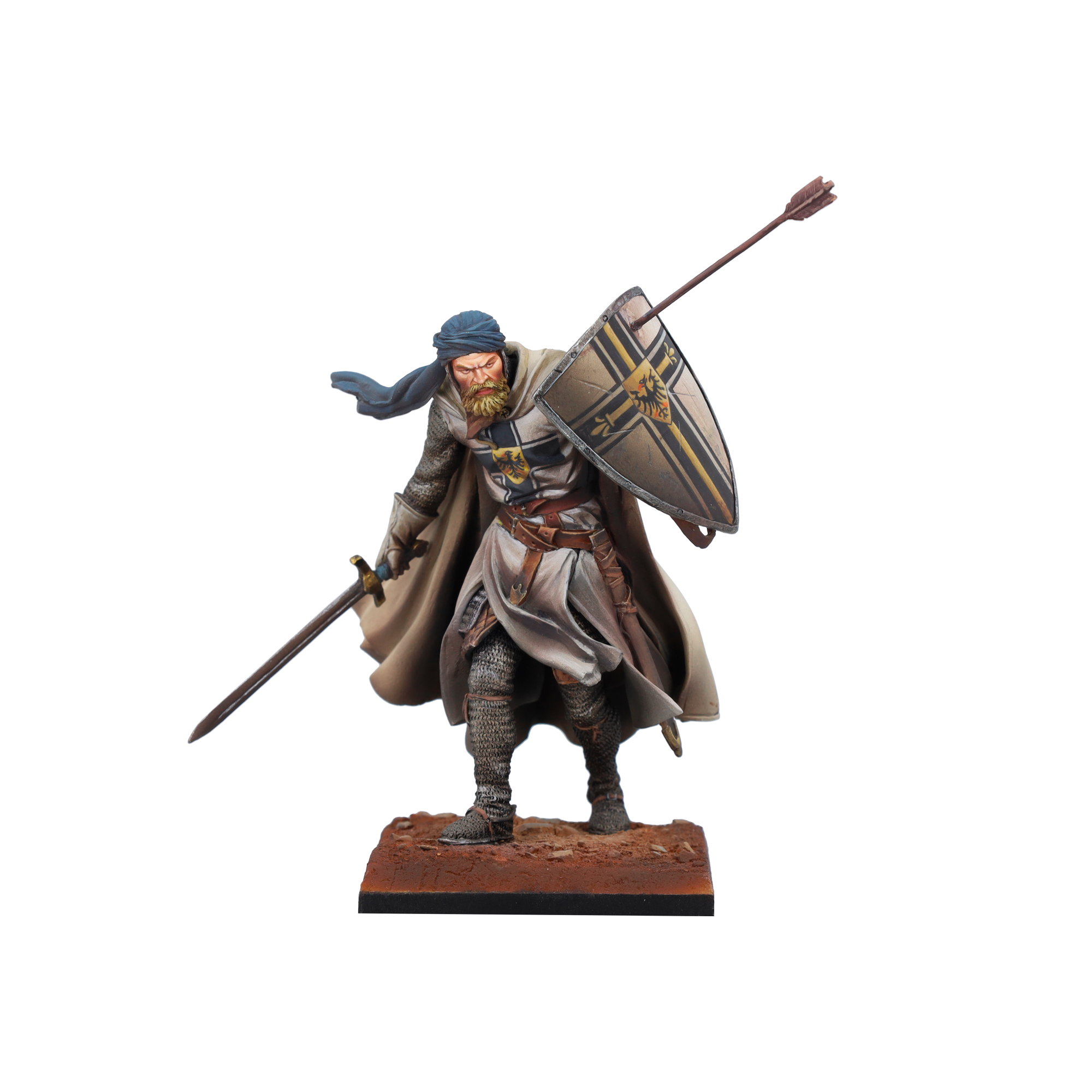 Scale75 Medieval Knight figurka 75 mm bílý kov