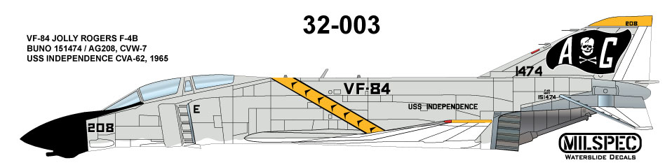CAM Decals MILSPEC MS 32-003 obtisky 1/32 F-4B VF-84