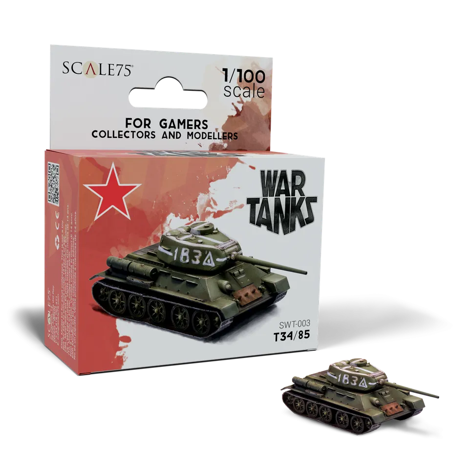 Scale75 T34/85 tank 1/100 resin nenabarvený