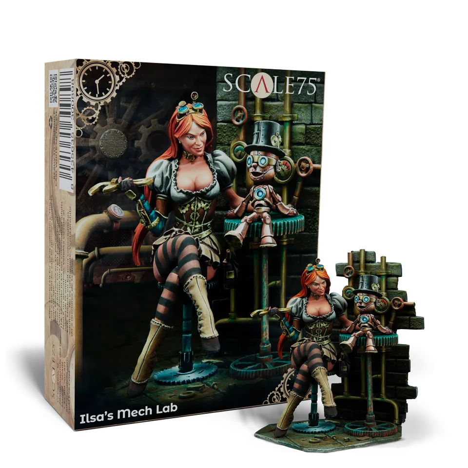 Scale75 Steam Wars Ilsa s mech lab figurka 75 mm resinová