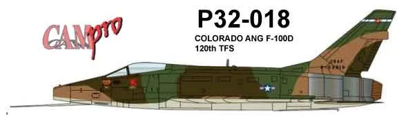 CAM Decals CAM PRO P32-018 obtisky 1/32 F-100D Colorado ANG