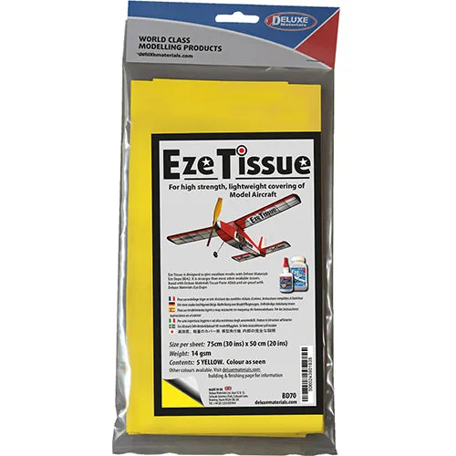 Deluxe Materials Eze Tissue Yellow potahový papír žlutý 5 archů