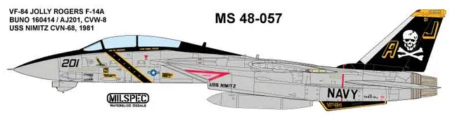 CAM Decals Milspec MS 48-057 obtisky 1/48 Jolly Rogers