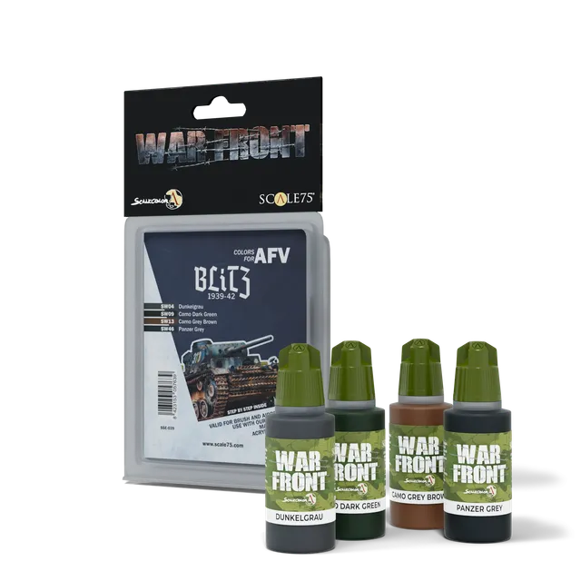 Scale75 Warfront Blitz 1939-42 sada barev 4 ks pancéř