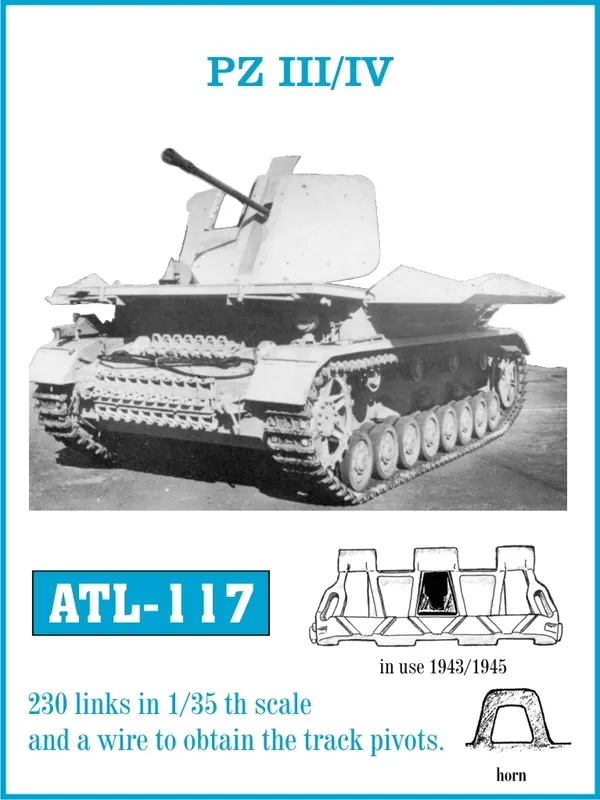 Friulmodel ATL-117 Pz III/IV kovové pásy 1/35