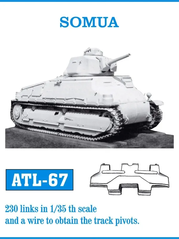 Friulmodel ATL-067 Somua kovové pásy 1/35 230 článků
