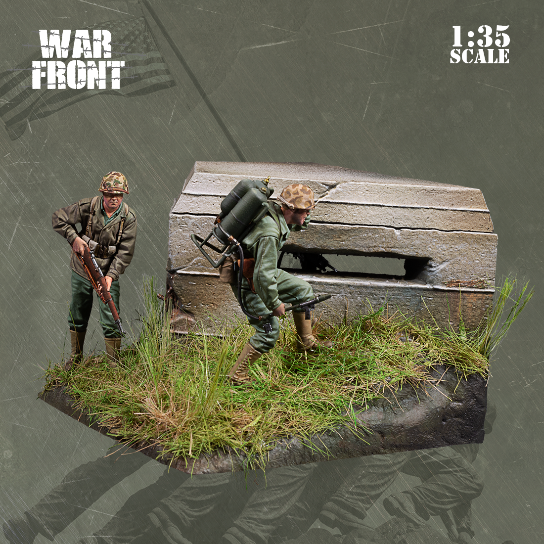 Scale75 Warfront Bunker Run Pacific figurka 1/35 resin