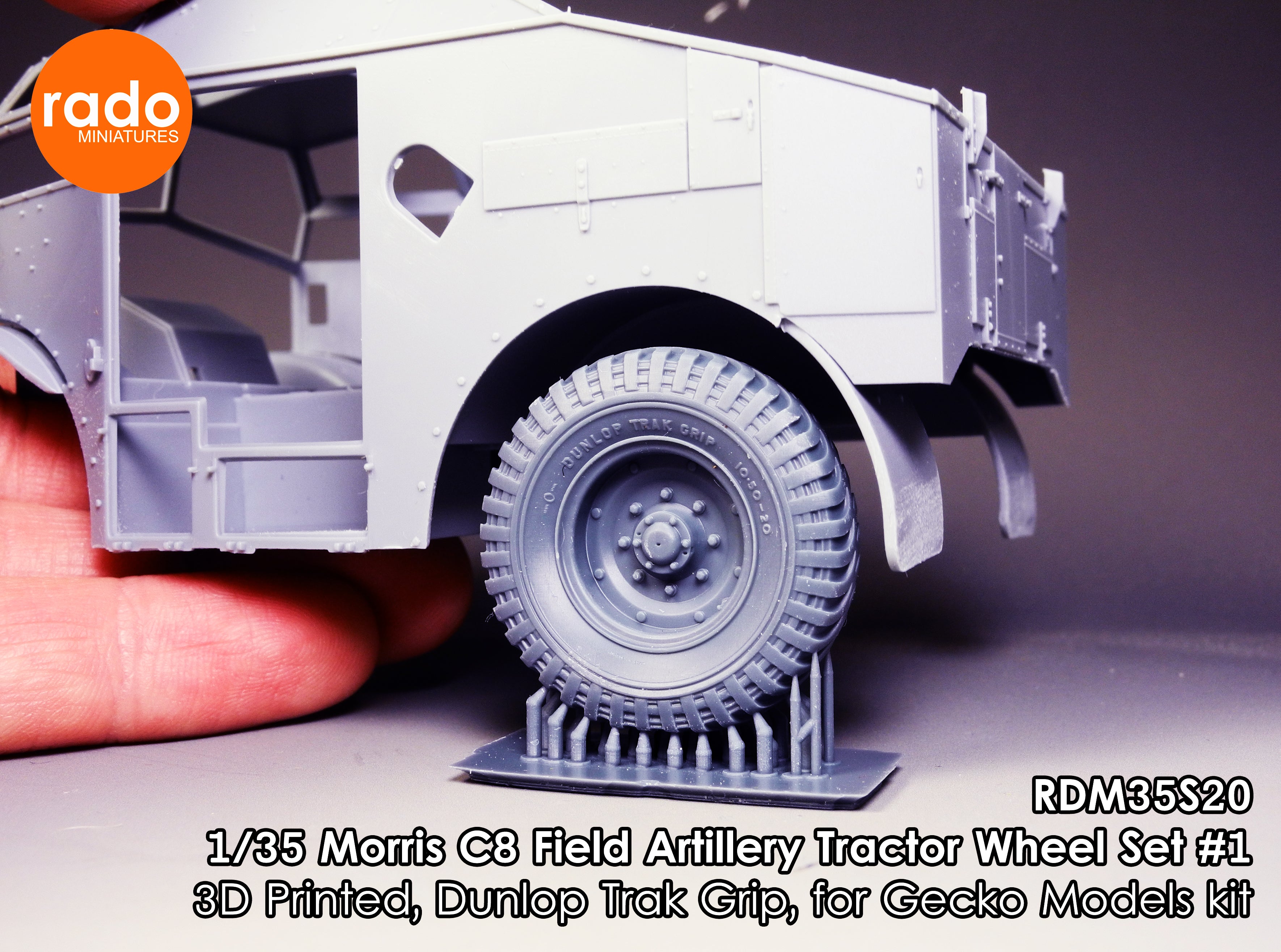 Rado Miniatures RDM35S20 kola Morris C8 FAT 1/35 5 kusů