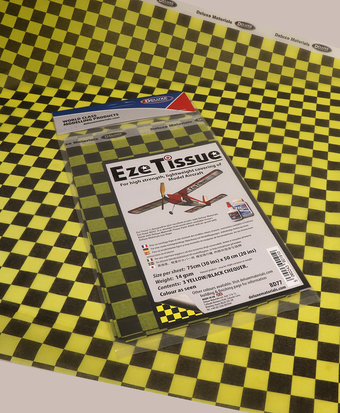 Deluxe Materials Eze Tissue BD77 papír 3 archy žluto-černá