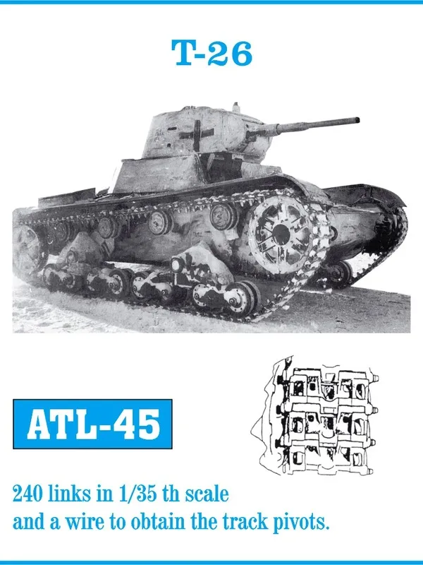 Friulmodel ATL-045 T-26 kovové pásy 1/35