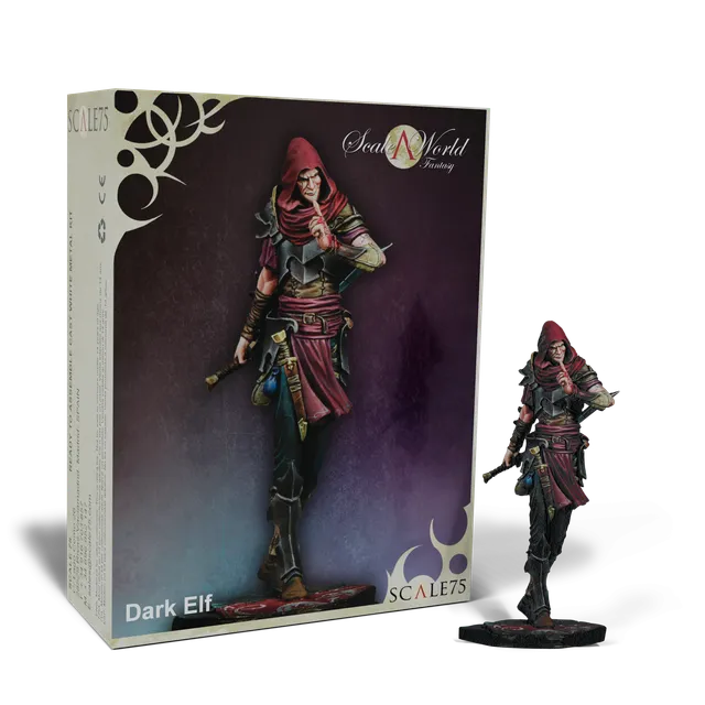 Scale75 Scaleworld Dark Elf figurka nemalovaná bílý kov