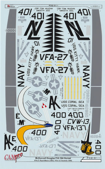 CAM Decals CAM PRO P32-011 obtisky 1/32 F/A-18A Hornet VFA-27