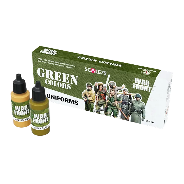 Scale75 Warfront Green Colors sada akrylových barev 8 ks