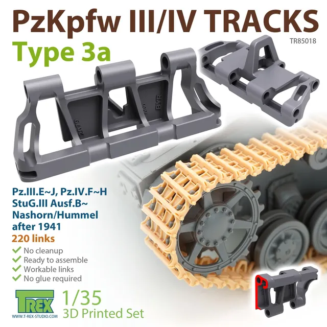 T-Rex Studio TR85018 pásy Pz III/IV Typ 3a 1/35