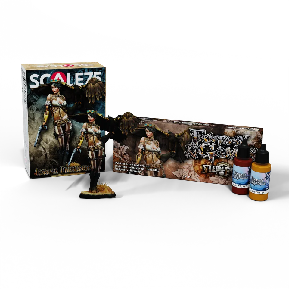 Scale75 Steampunk Jessica Thunderhawk sada barev s figurkou