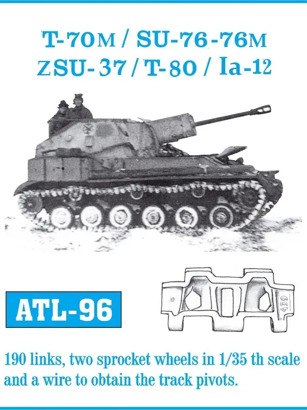 Friulmodel ATL-096 T-70M / SU-76 kovové pásy 1/35