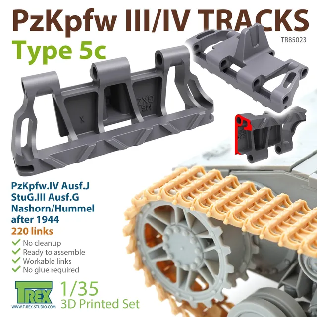 T-Rex Studio TR85023 pásy 1/35 PzKpfw III/IV Type 5c