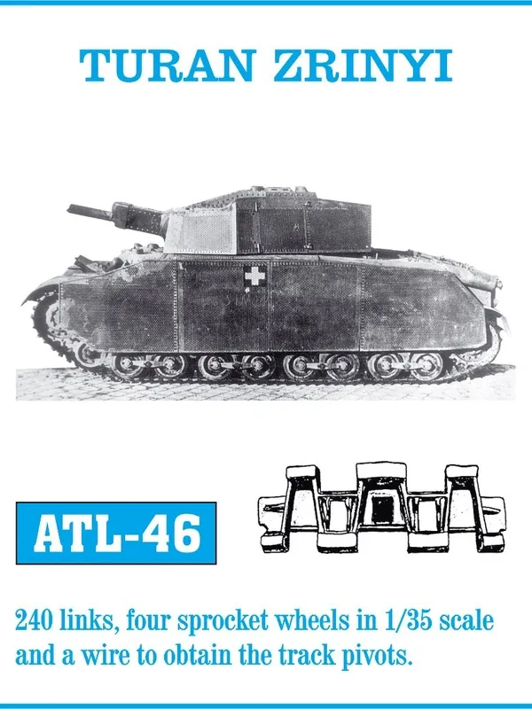 Friulmodel ATL-046 kovové pásy Turán Zrínyi 1/35