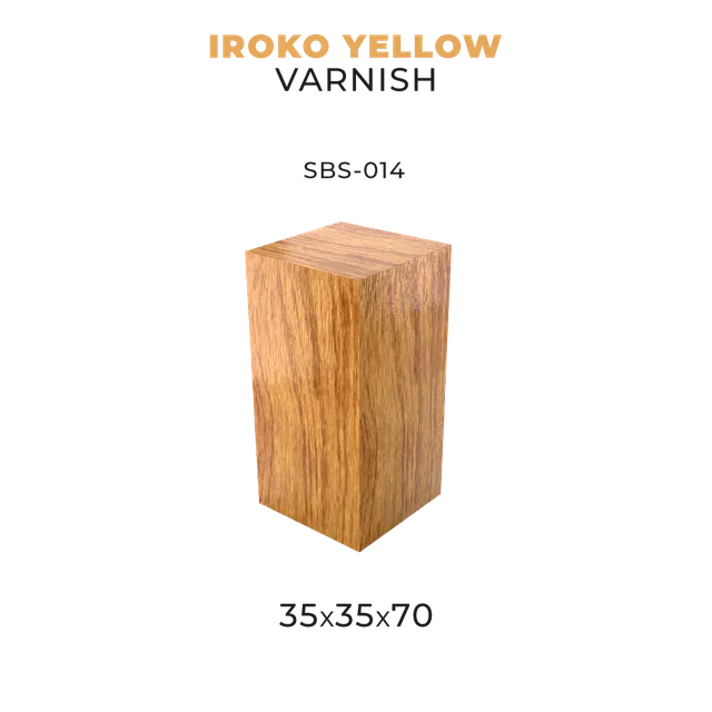 Scale75 Iroko Yellow Varnish 35x35x70 dřevěný podstavec