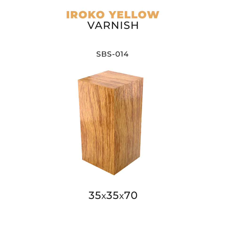 Scale75 Iroko Yellow Varnish 35x35x70 dřevěný podstavec