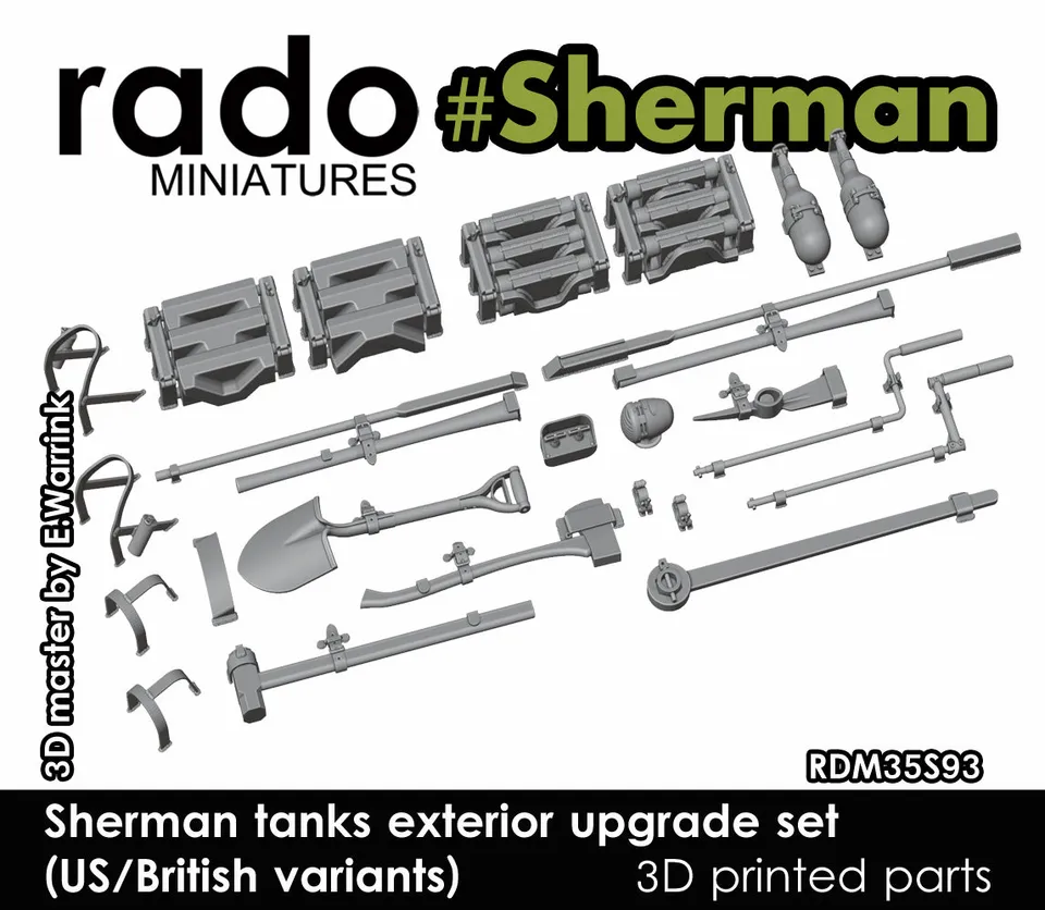 Rado Miniatures 35S93 nářadí Sherman 1/35 sada