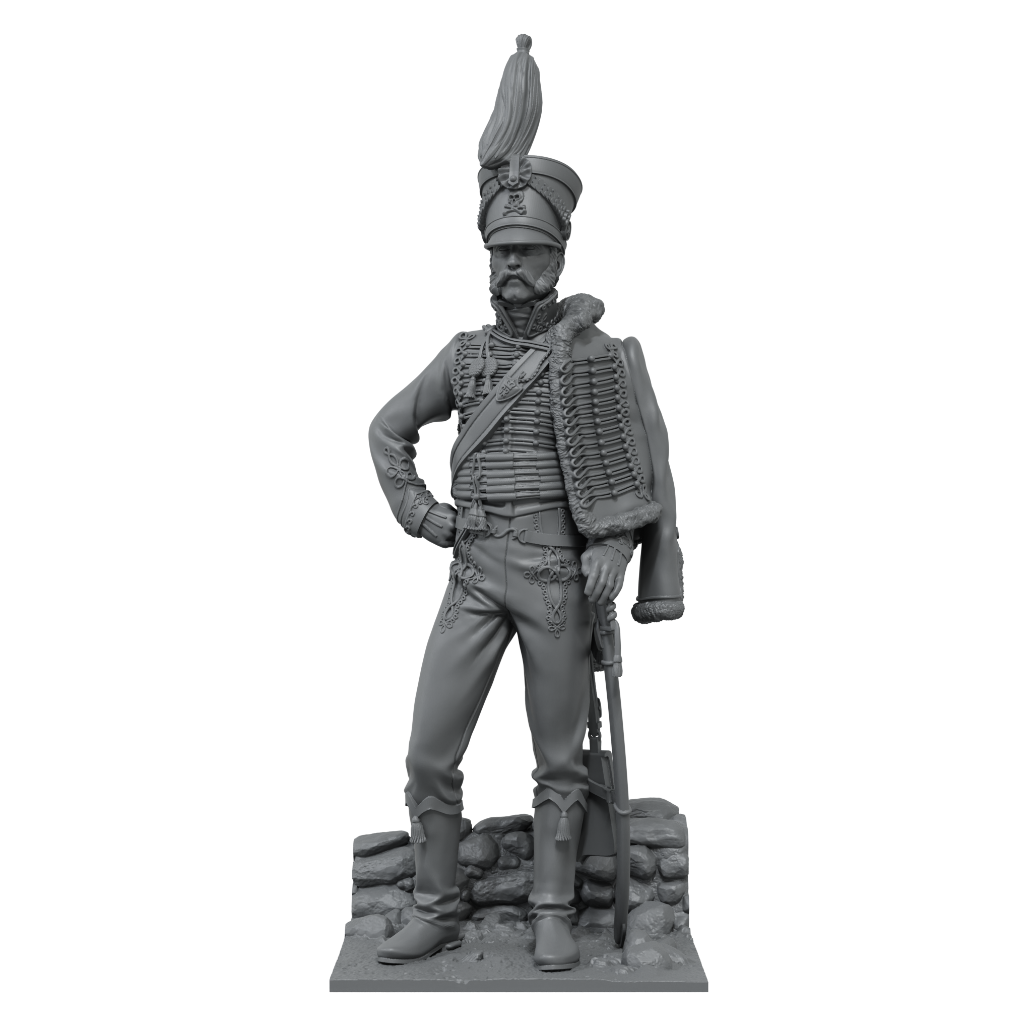 Scale75 Napoleonic Hussar Officer Brunswick figurka 75mm