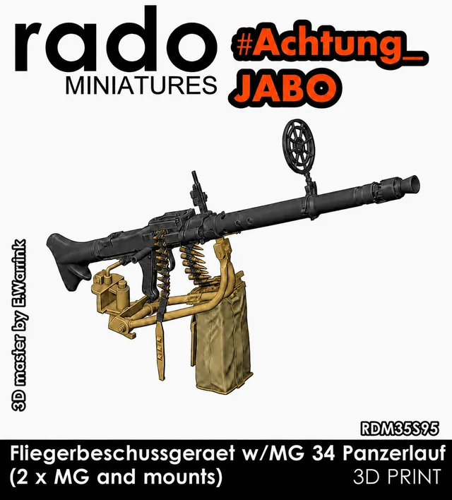 Rado Miniatures 35S95 Fliegerbeschuss MG 34 1/35