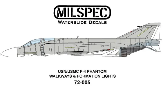 CAM Decals MILSPEC MS 72-005 obtisky 1/72 F-4 lávky