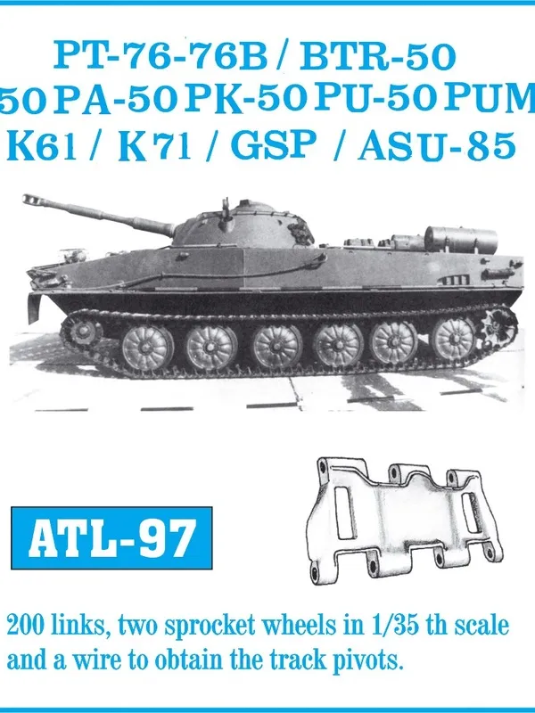 Friulmodel ATL-097 kovové pásy PT-76 BTR-50 1/35