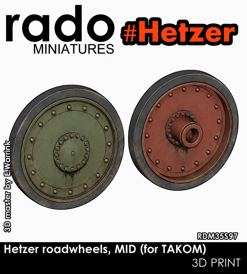 Rado Miniatures 35S97 kola Mid na Hetzer 1/35