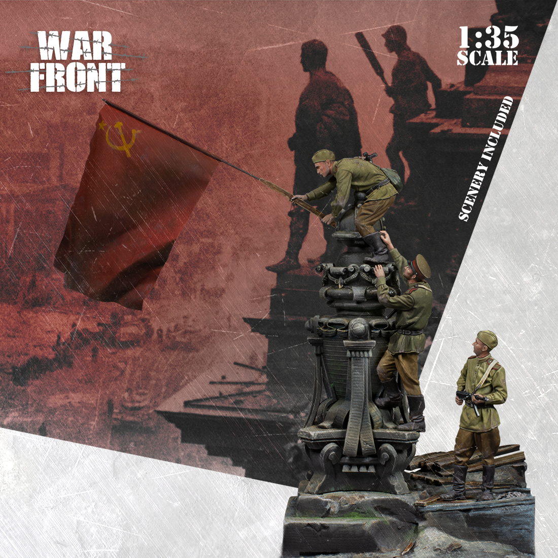 Scale75 Warfront The Flag Over Berlin figurka 1/35 resin nenabarvená