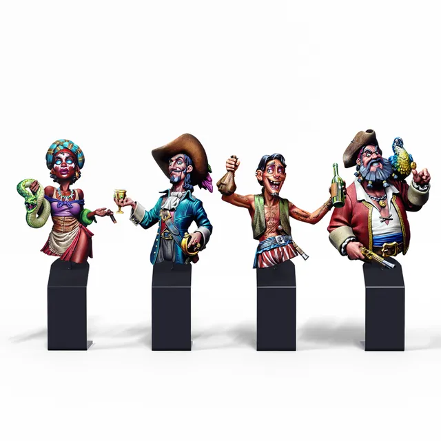 Scale75 Historix Pirates Pack busty 1/12 sada 4ks resin