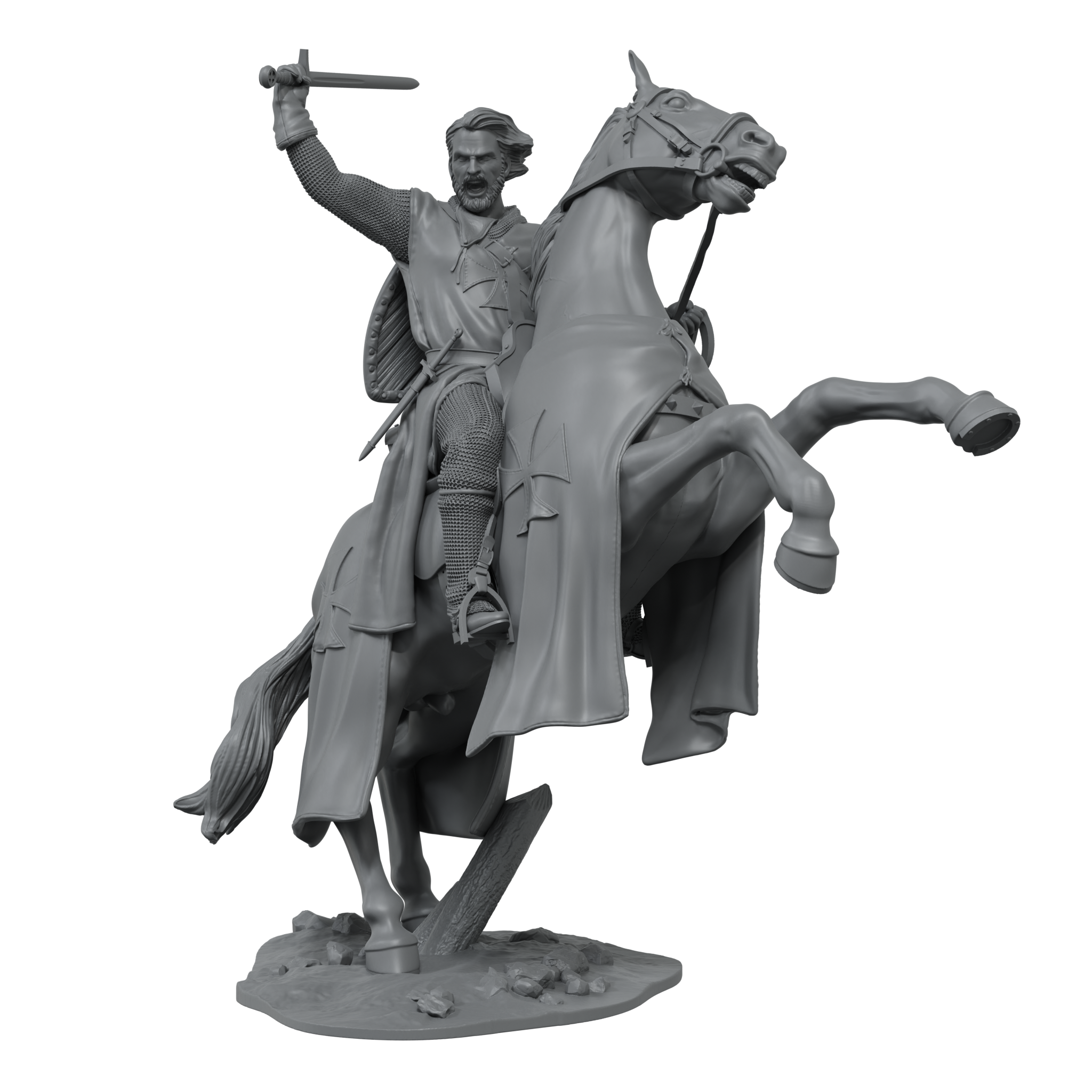 Scale75 Knight Templar 13th Century figurka nenabarvená