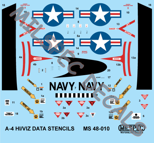CAM Decals Milspec MS 48-010 obtisky 1/48 popisky