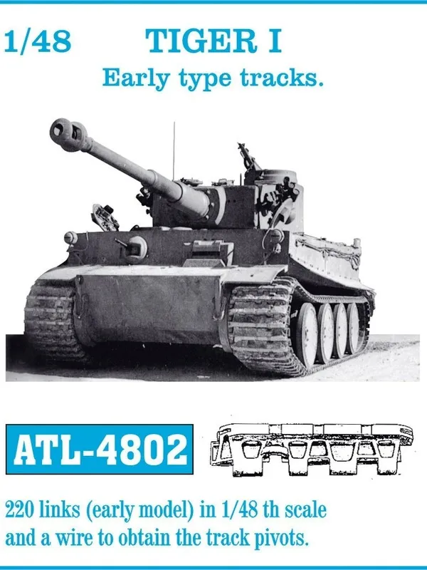 Friulmodel ATL-4802 kovové pásy Tiger I Early 1/48